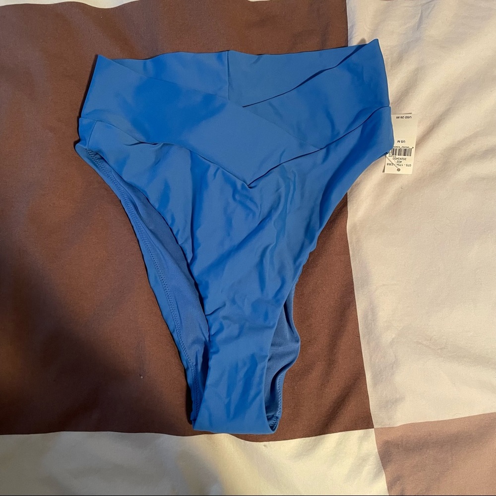 Aerie high cut crossover cheeky bikini bottom